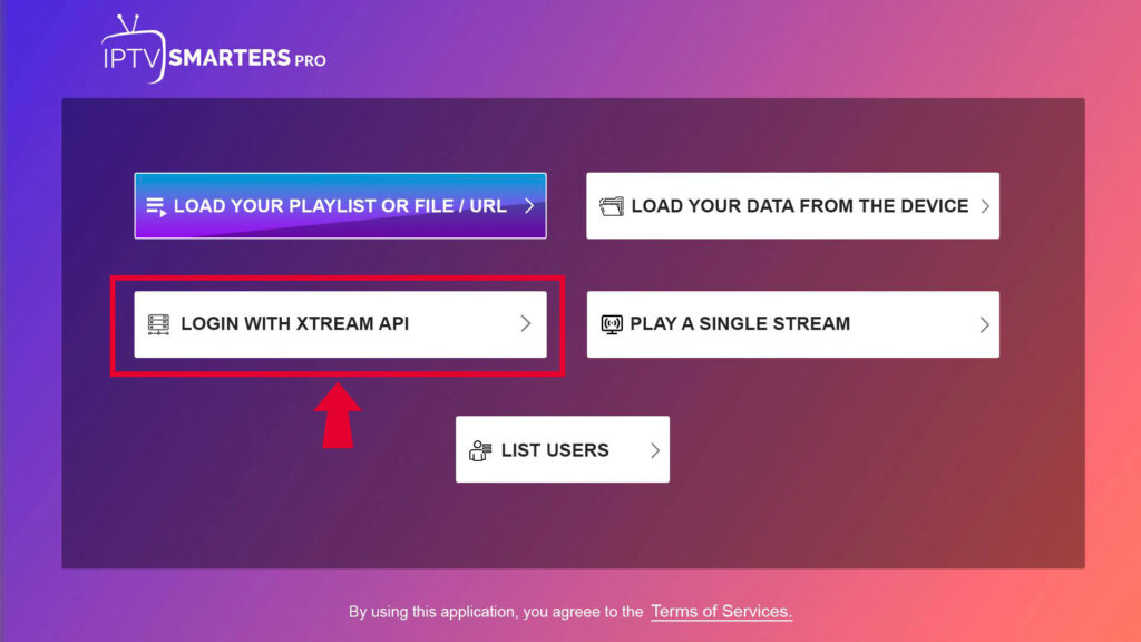 Login with xtream API Imagen Login with xtream API
